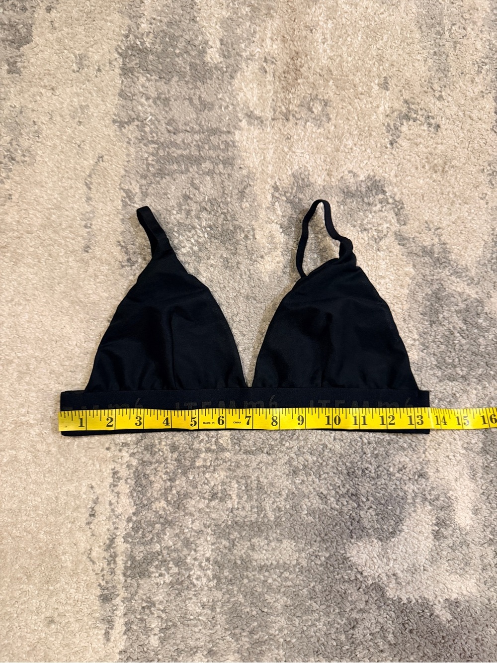 Item M6 Black Triangle Bralette - Picture 3 of 4